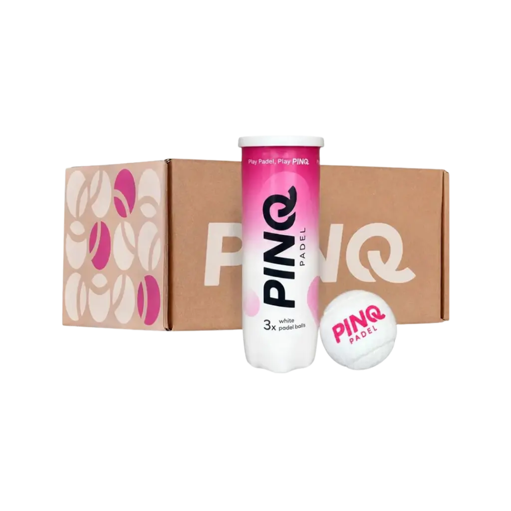 Carton de 24 tubes de balles de padel Pinq Blanc