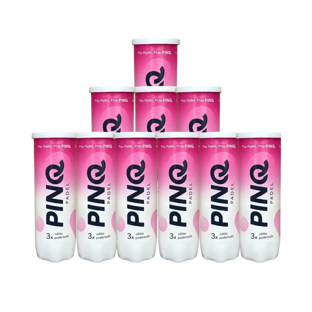 Pack de 10 tubes de balles de padel Pinq Blanc