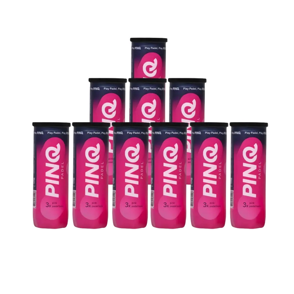 Pack de 10 tubes de balles de padel Pinq Rose