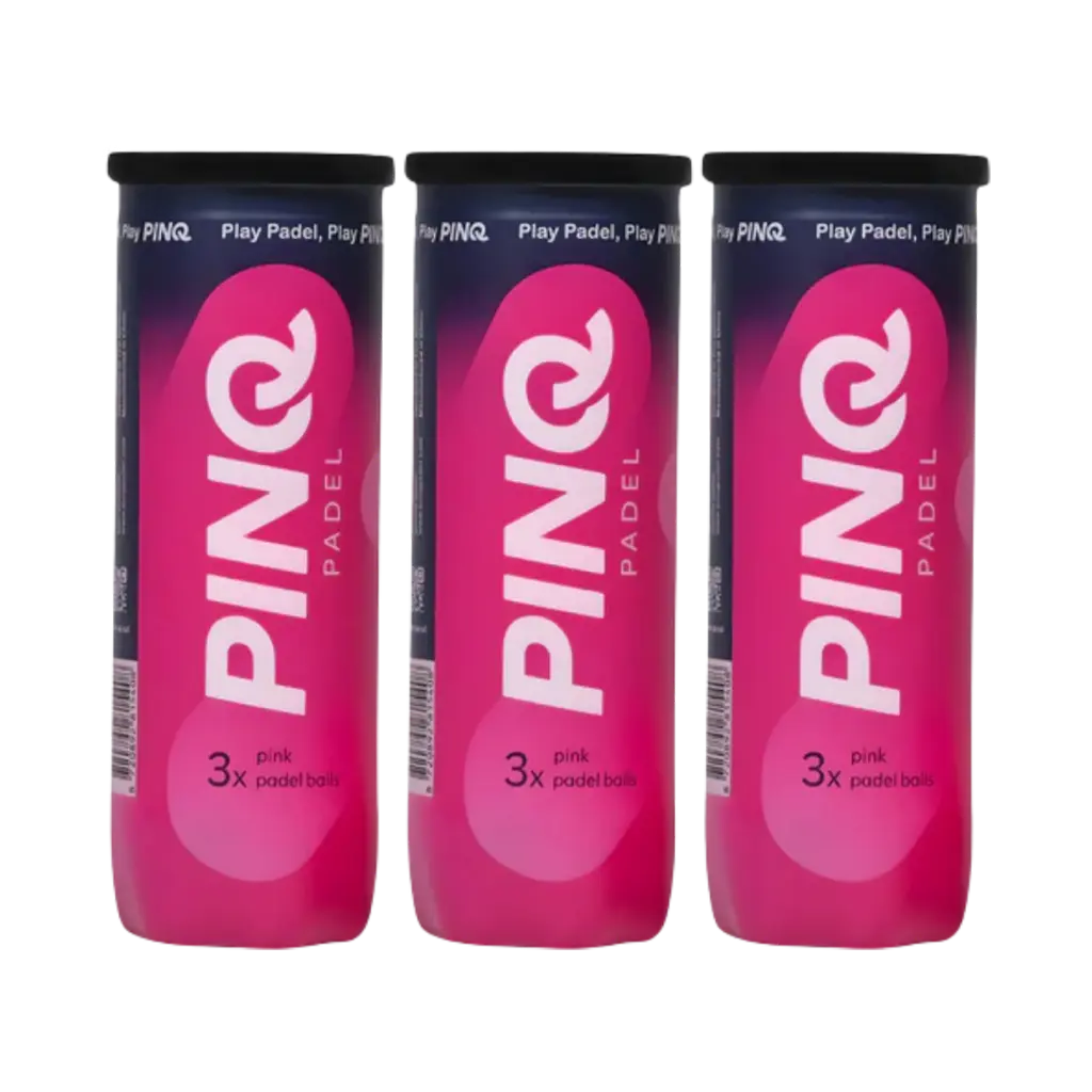 Pack de 3 tubes de balles de padel Pinq Rose