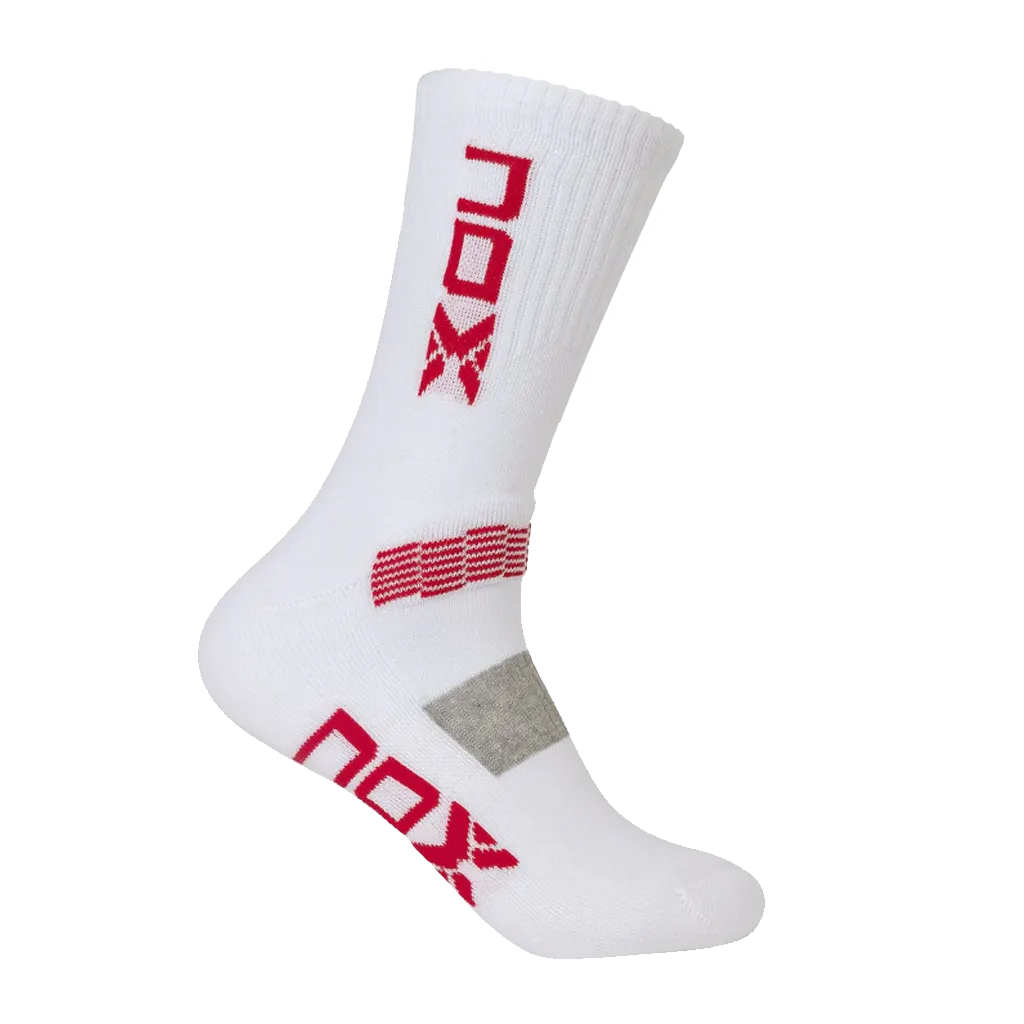 Chaussettes de padel Nox Serie Pro Blanc / Rouge