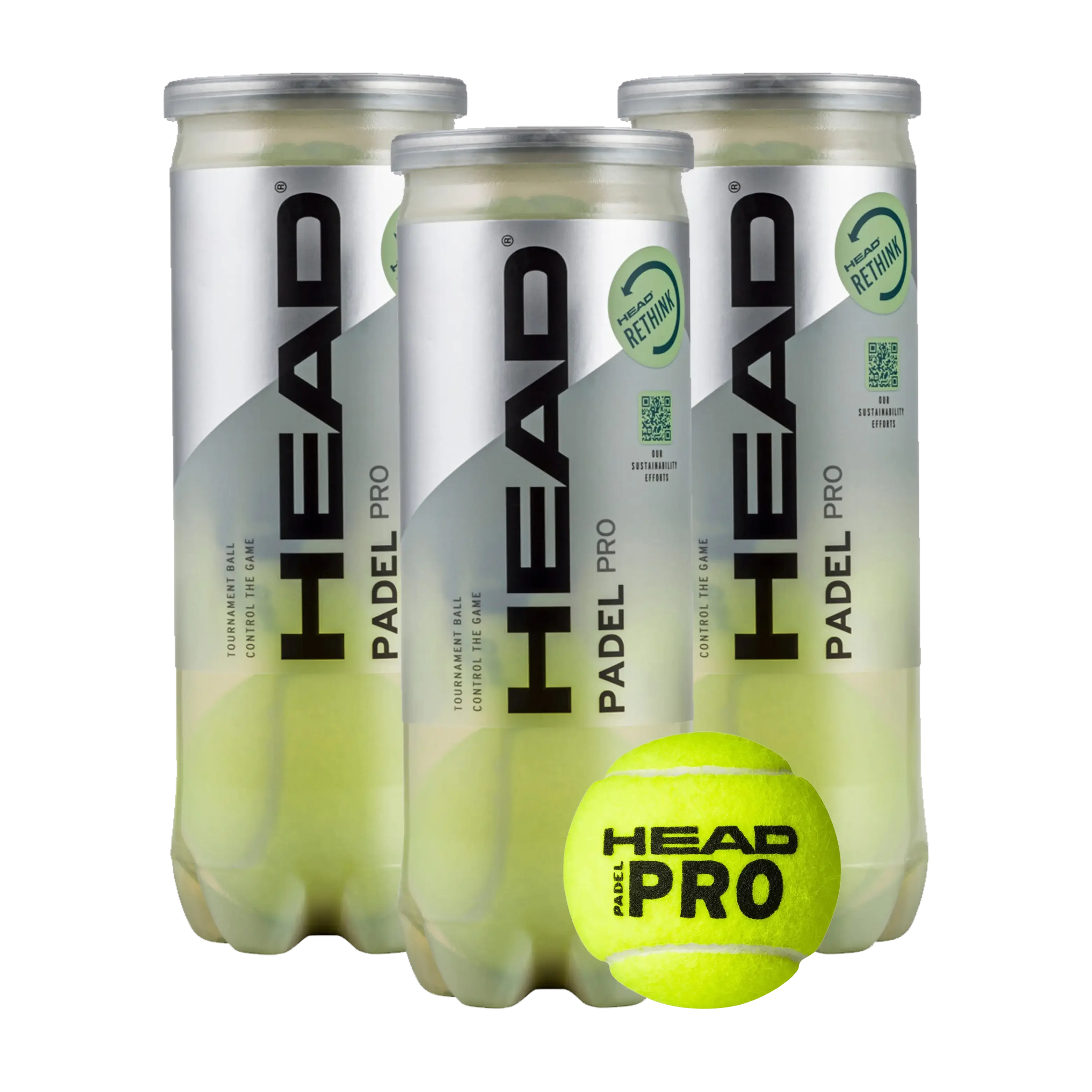 Head - Pack 3 tubes de balles Head Padel Pro