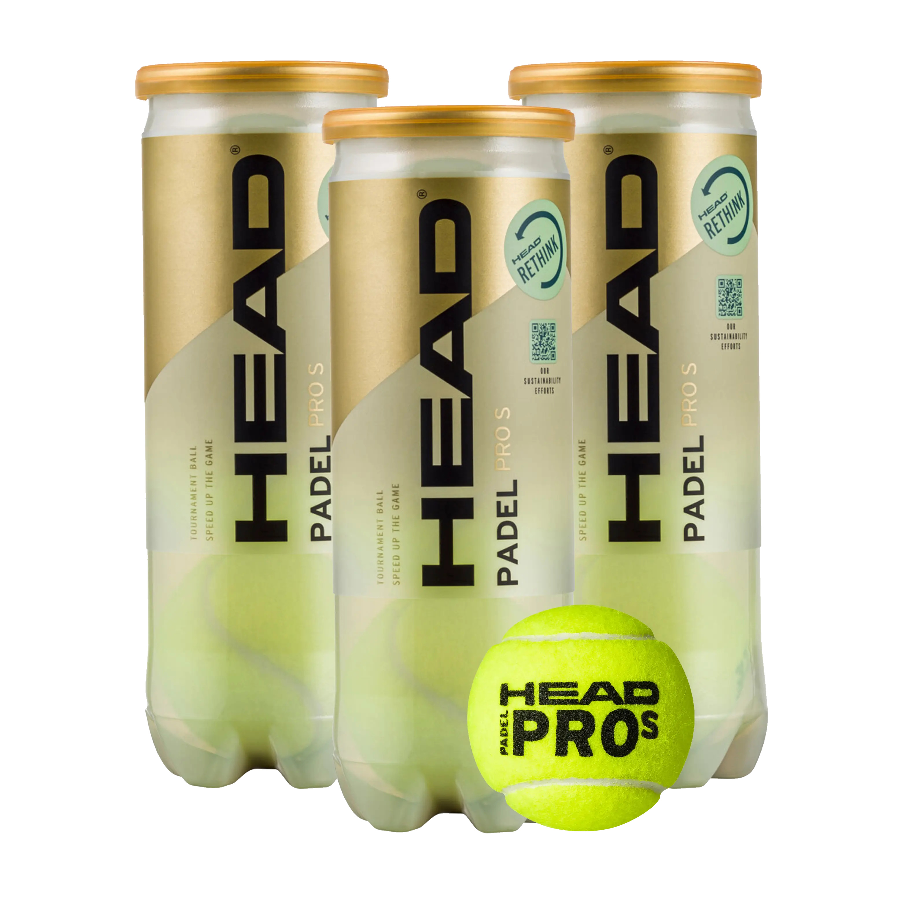 Head - Pack 3 tubes de balles Head Padel Pro S