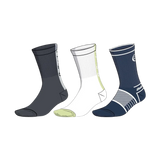 Chaussettes de padel Bullpadel BP255I Pack x3 Blanc/Bleu/Noir
