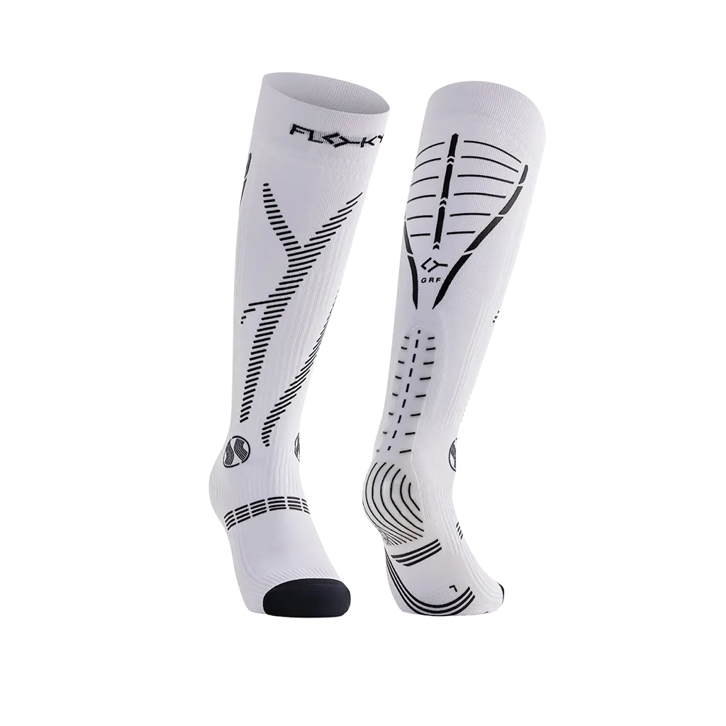 Chaussette de compression de padel Floky GRF Long Blanc