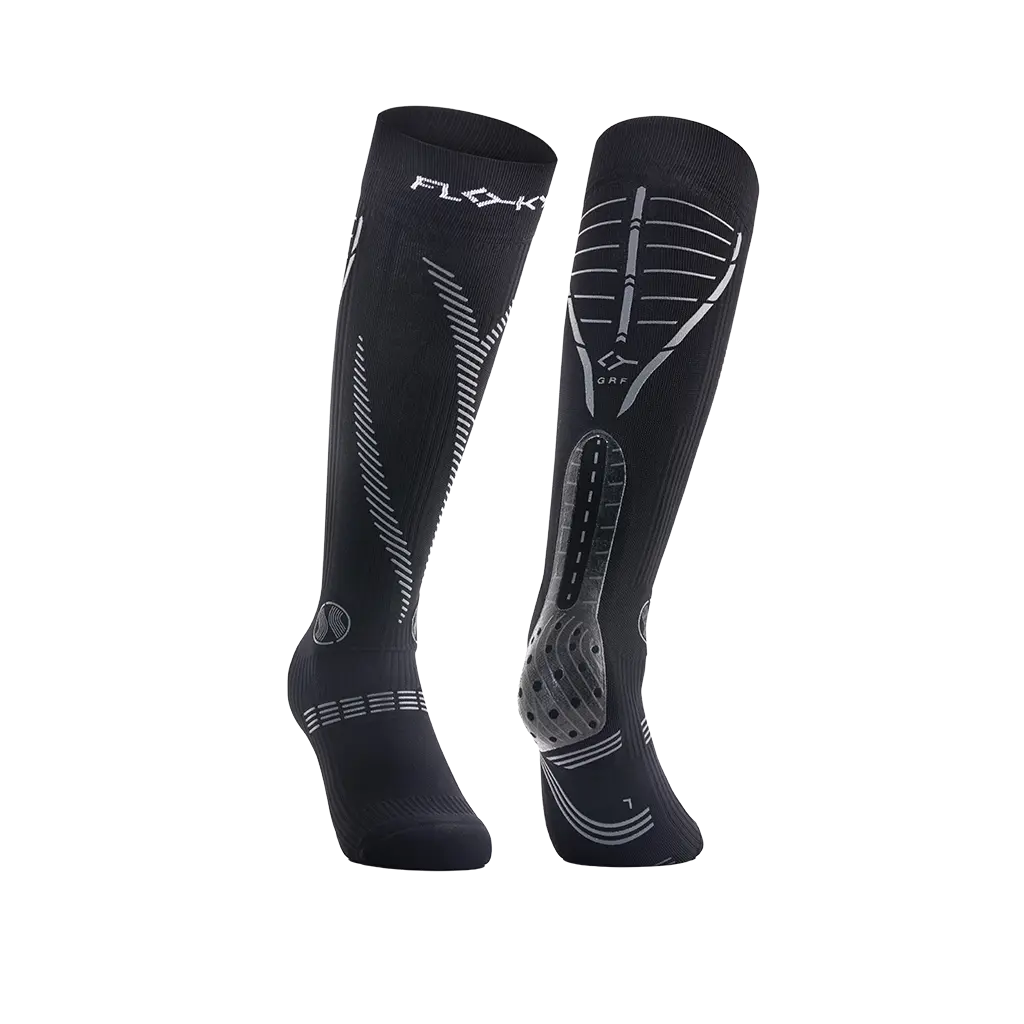 Chaussette de compression de padel Floky GRF Long Noir