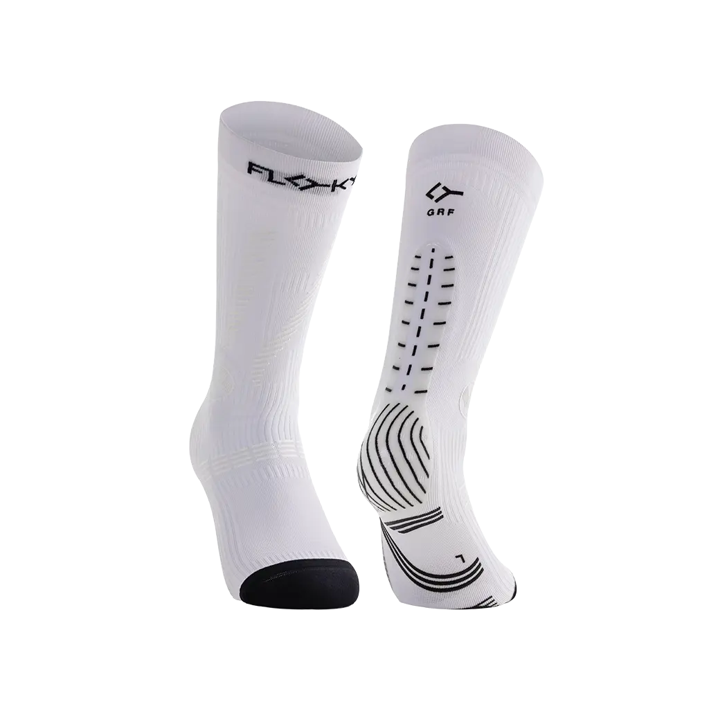 Chaussette de compression de padel Floky GRF Mid Blanc