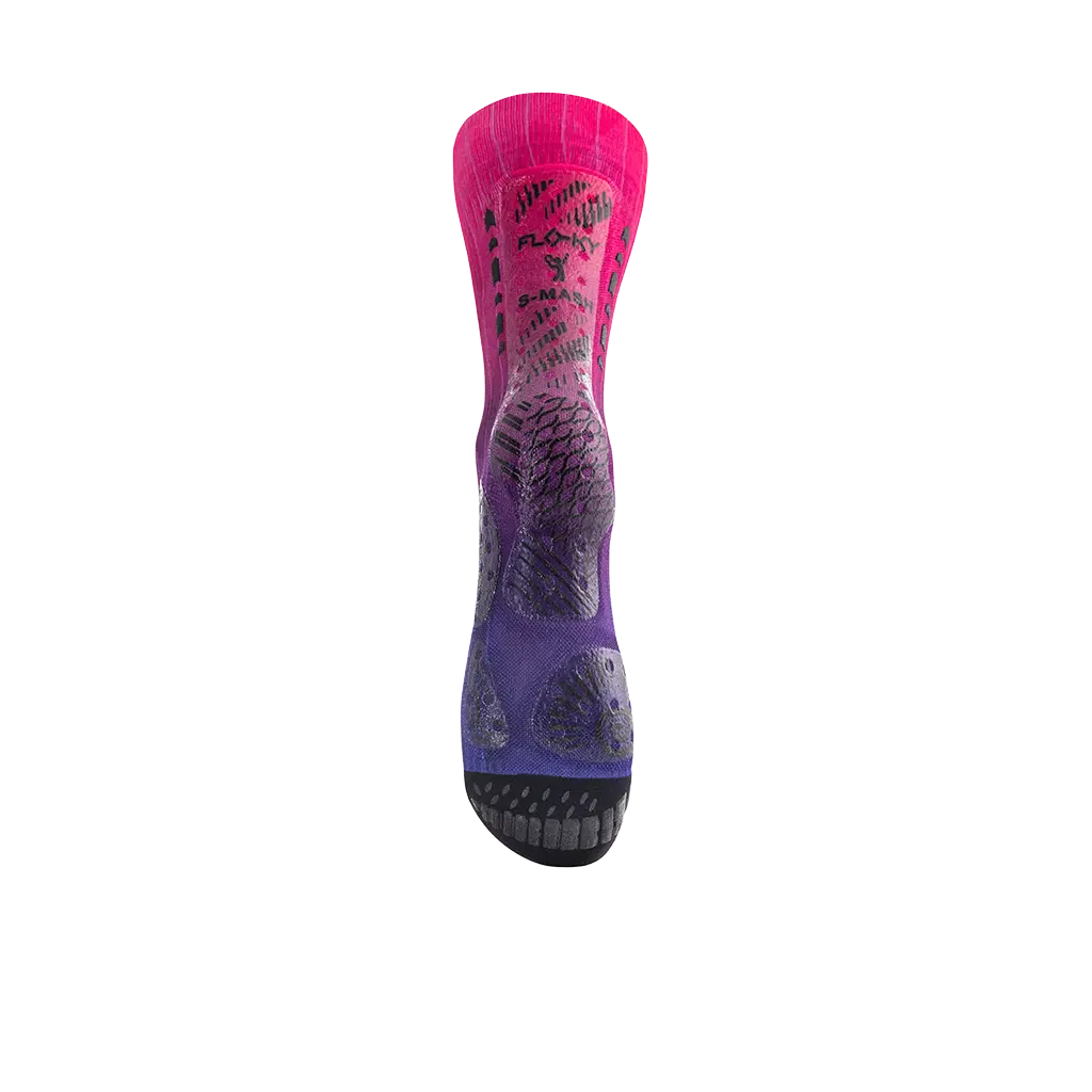 Chaussette de compression de padel Floky Fantasy S-MASH 2.0 Rose Nebula