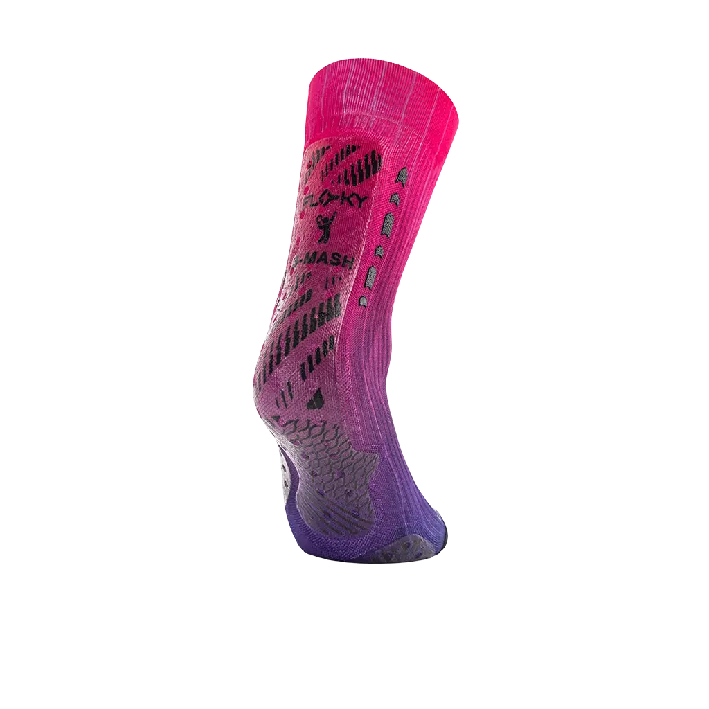 Chaussette de compression de padel Floky Fantasy S-MASH 2.0 Rose Nebula