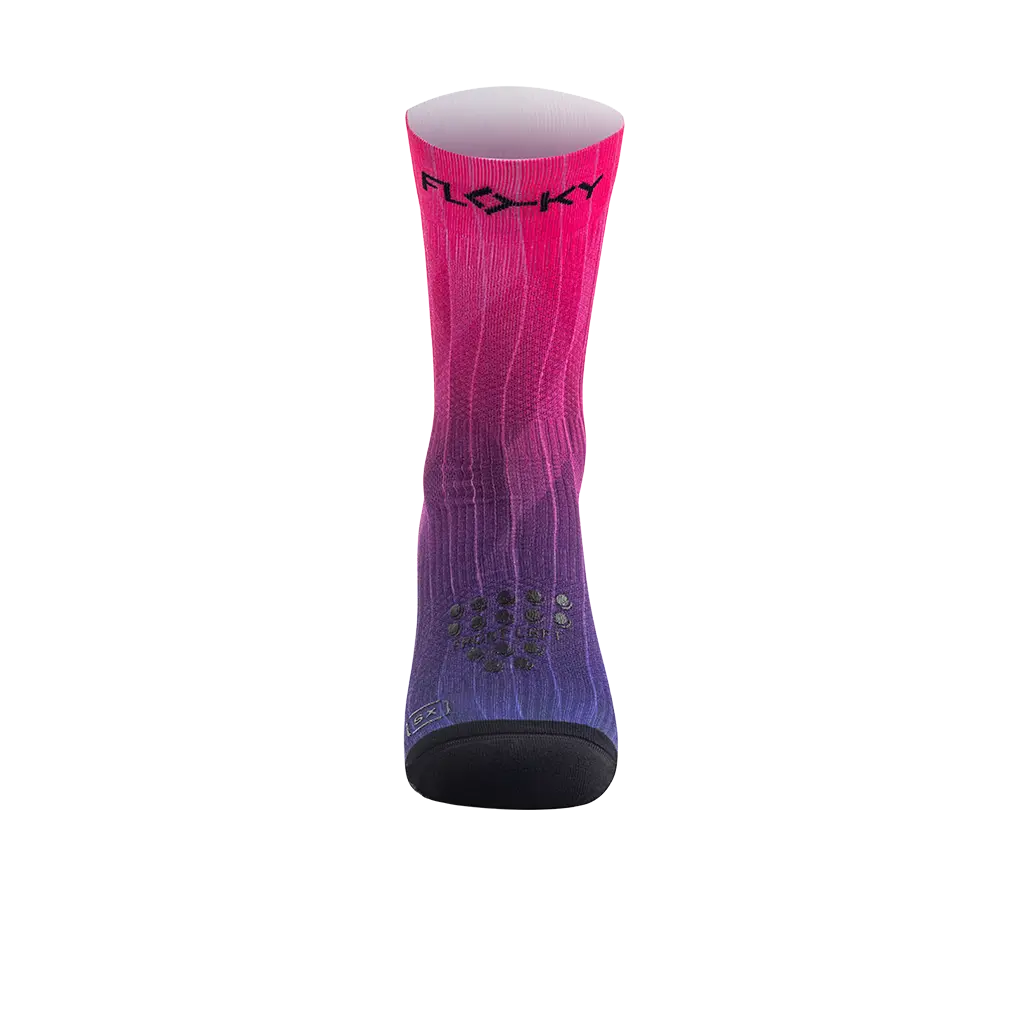 Chaussette de compression de padel Floky Fantasy S-MASH 2.0 Rose Nebula