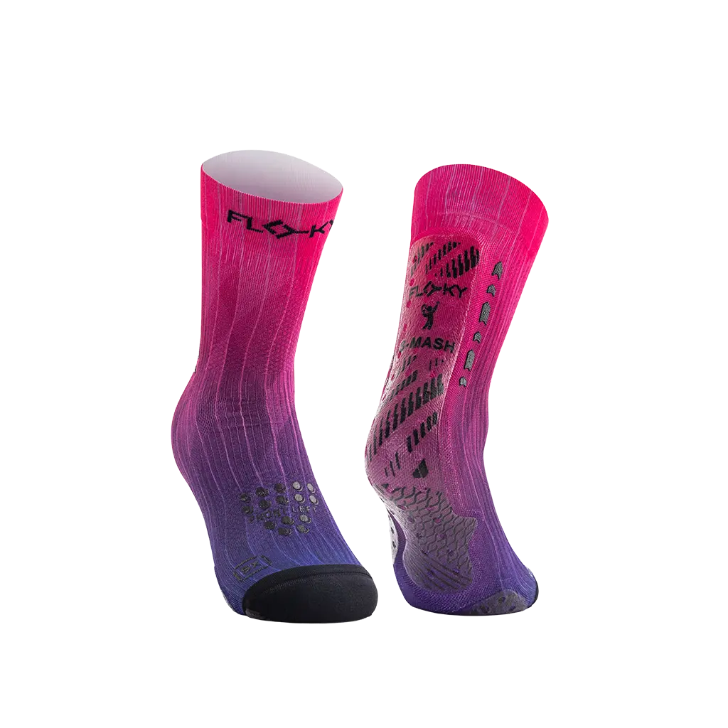 Chaussette de compression de padel Floky Fantasy S-MASH 2.0 Rose Nebula