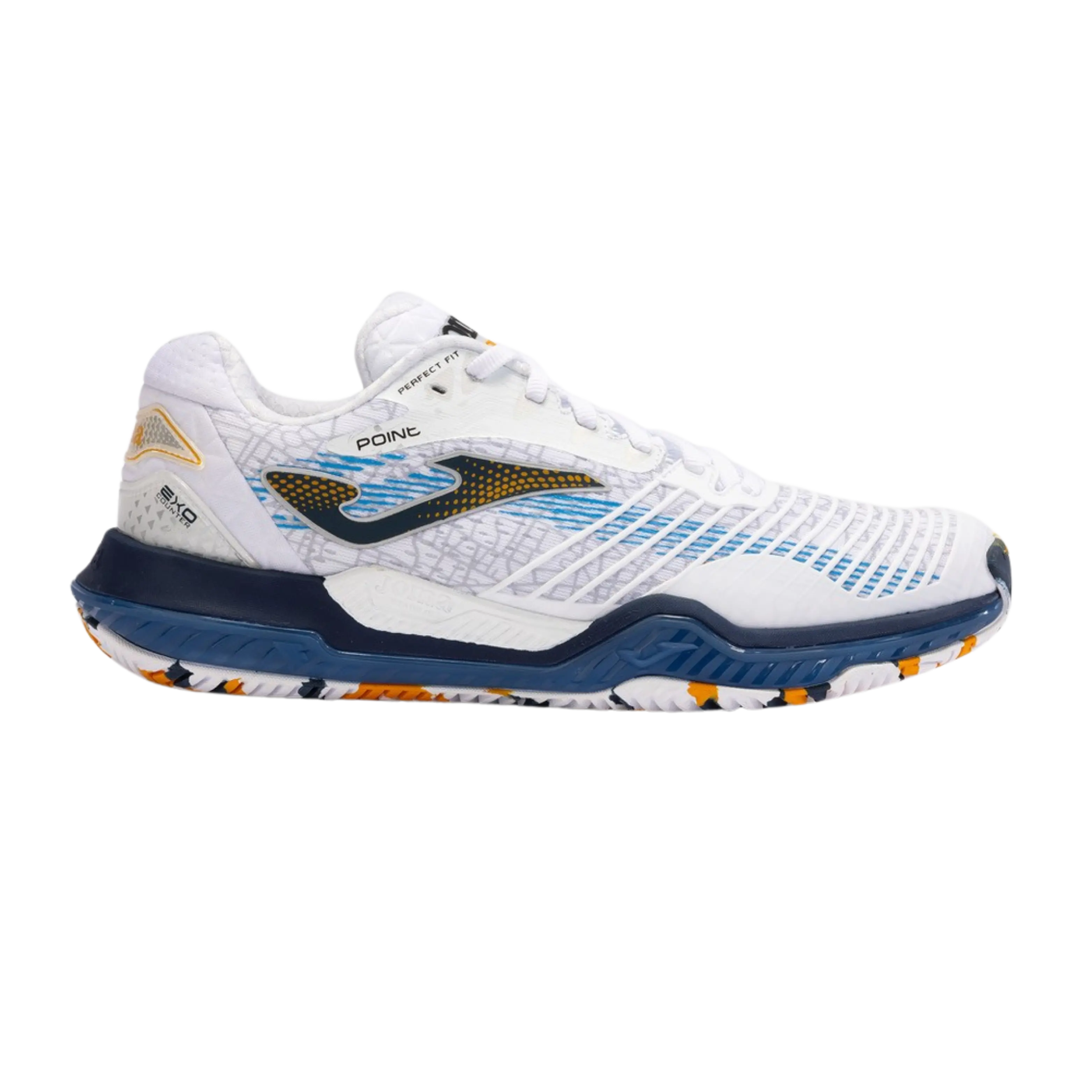 Joma - Chaussure de padel Point Men 2402 Blanc Bleu