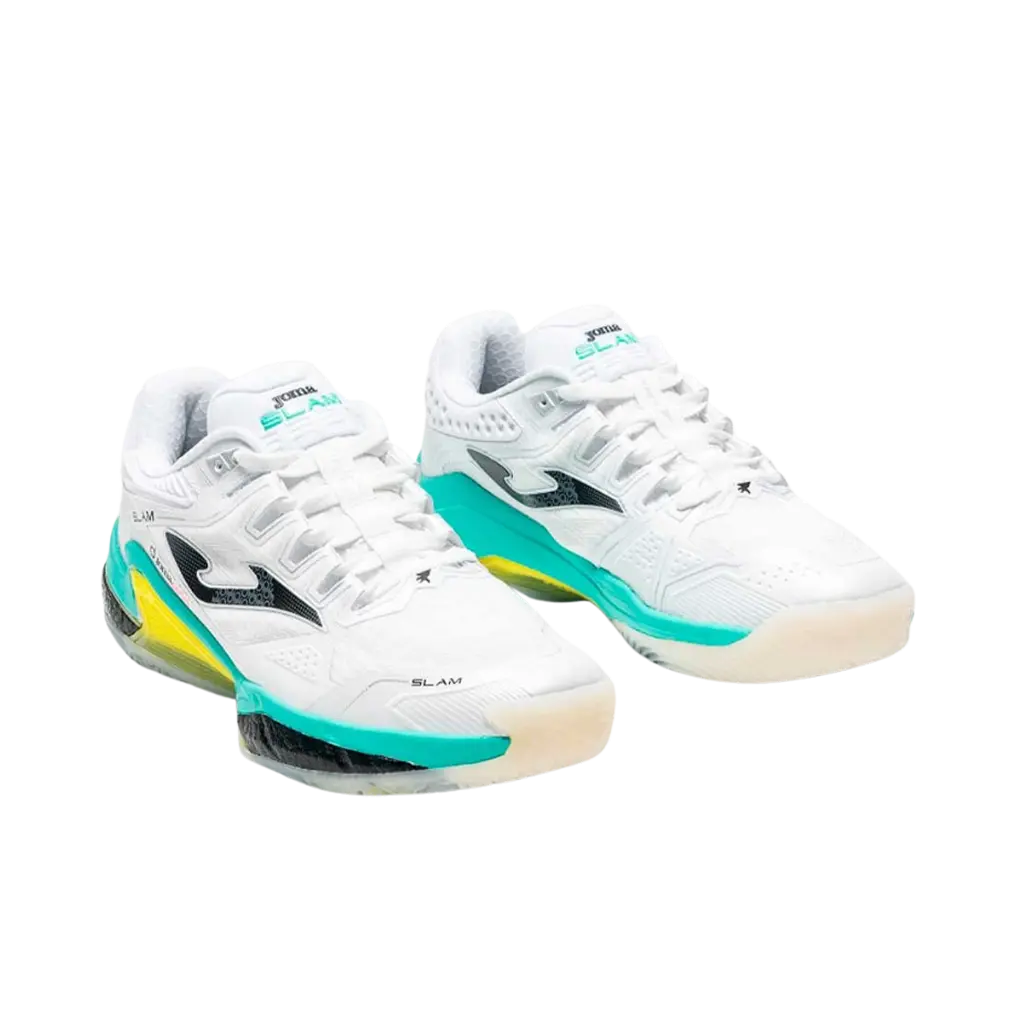 Chaussures de padel Joma Slam 2632 Blanc/Bleu turquoise