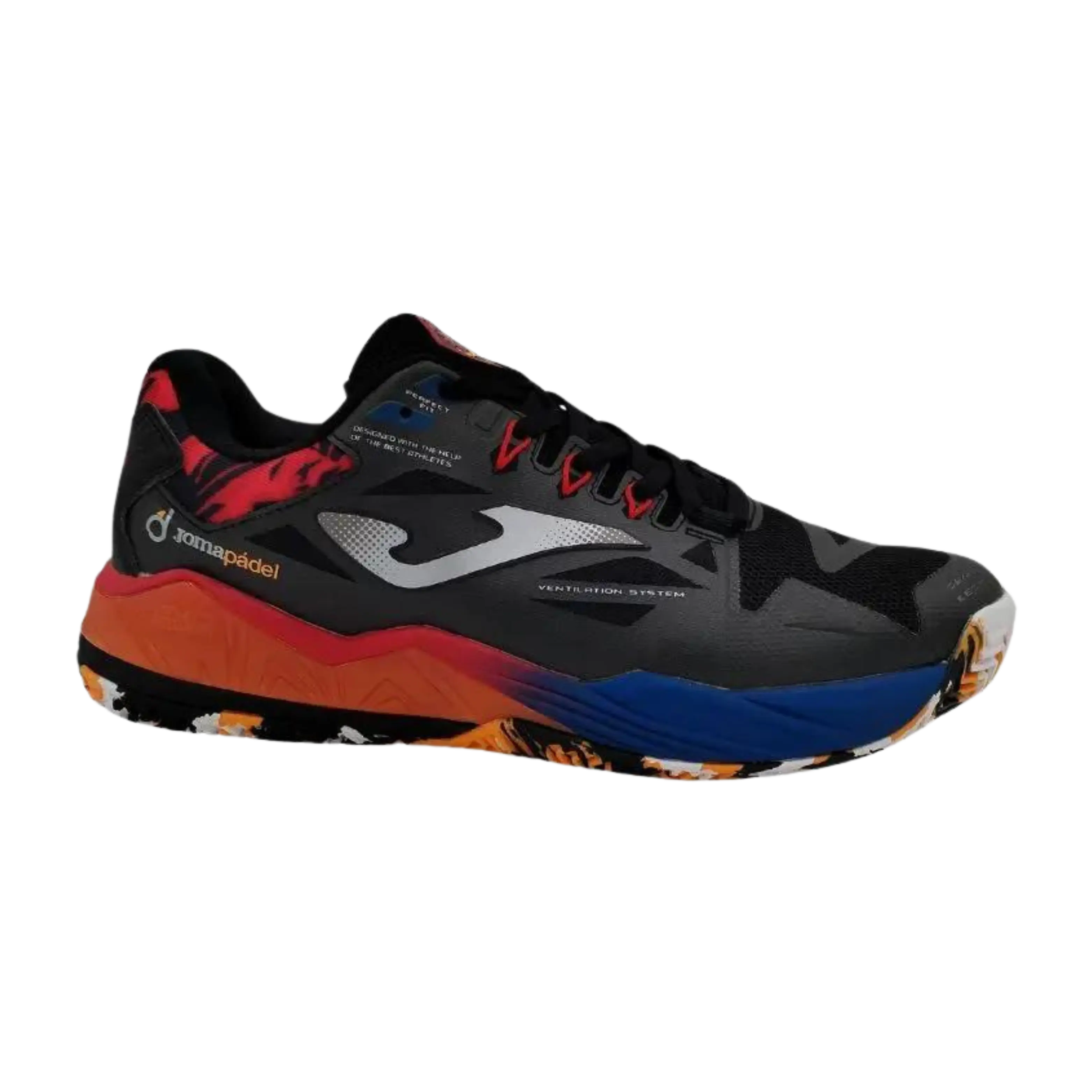 Joma - Chaussures de padel Spin 2401 Noir / Rouge