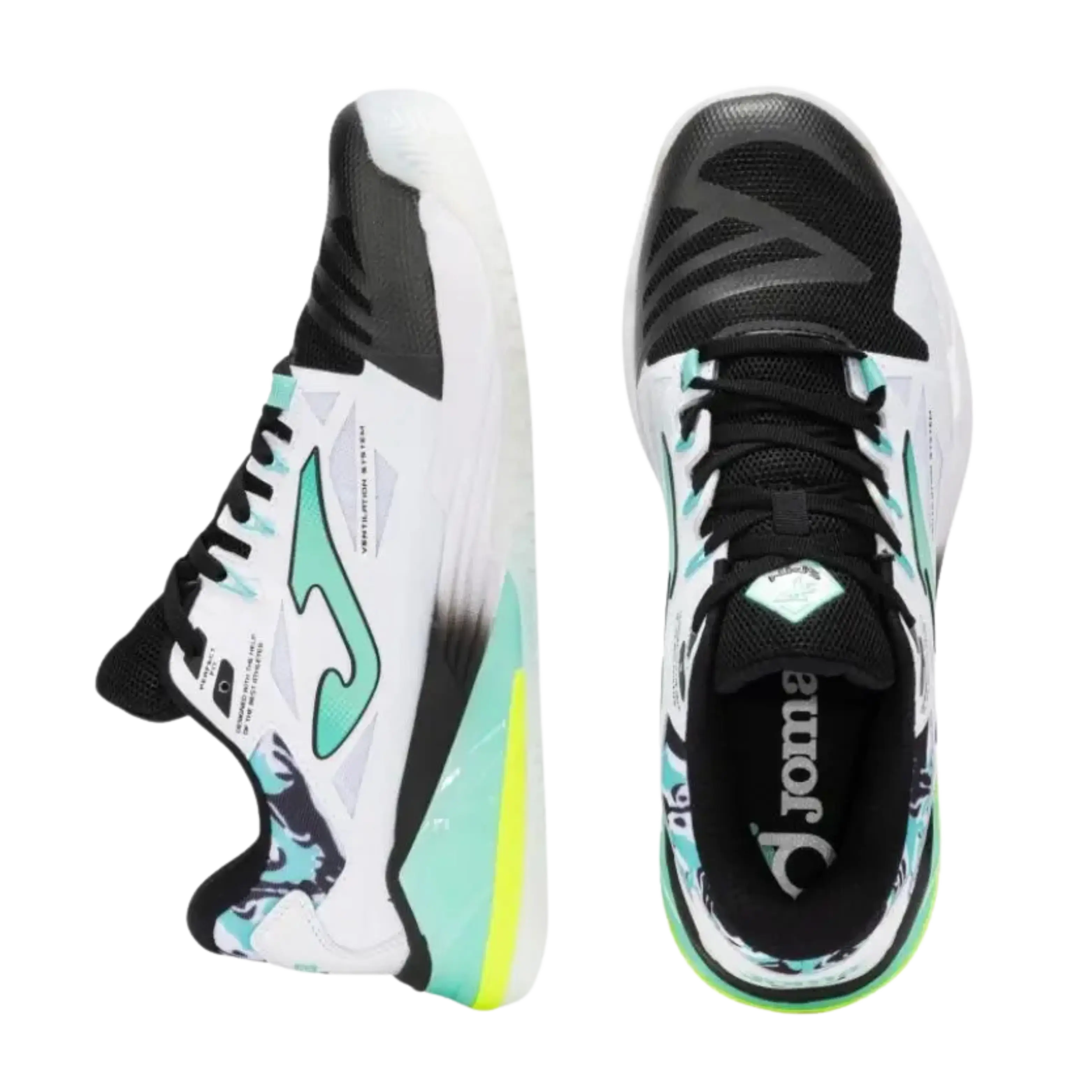 Joma - Chaussure de padel Spin Men 2542 Blanc Turquoise