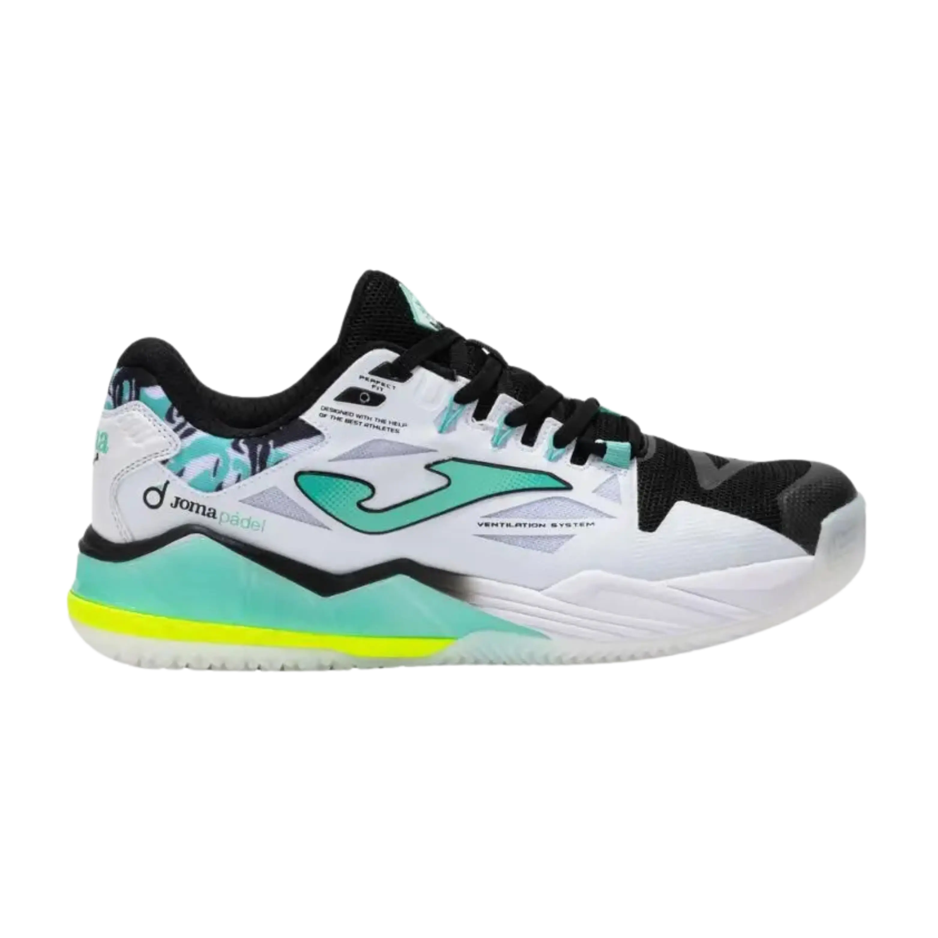 Joma - Chaussure de padel Spin Men 2542 Blanc Turquoise