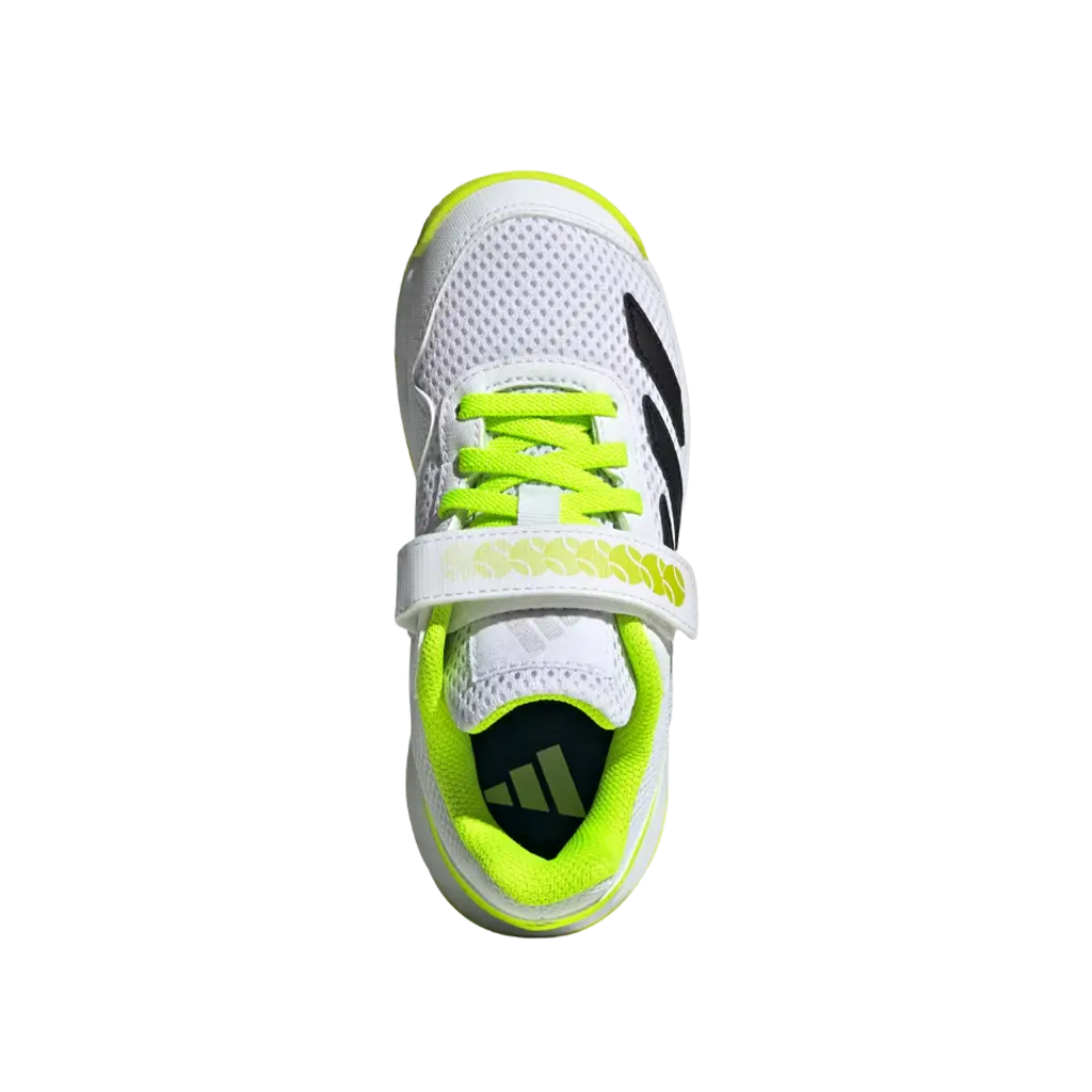 Chaussures de padel Adidas Courtflash junior blanc/jaune