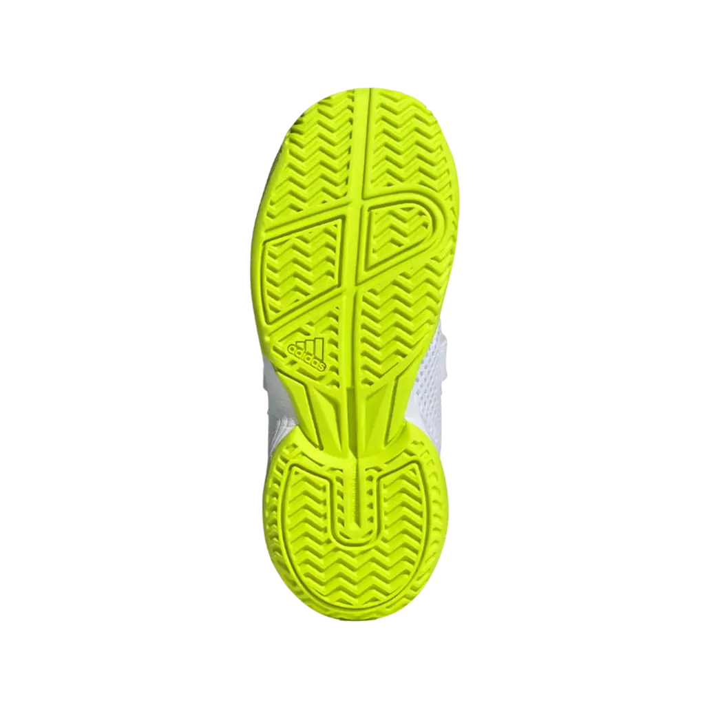 Chaussures de padel Adidas Courtflash junior blanc/jaune