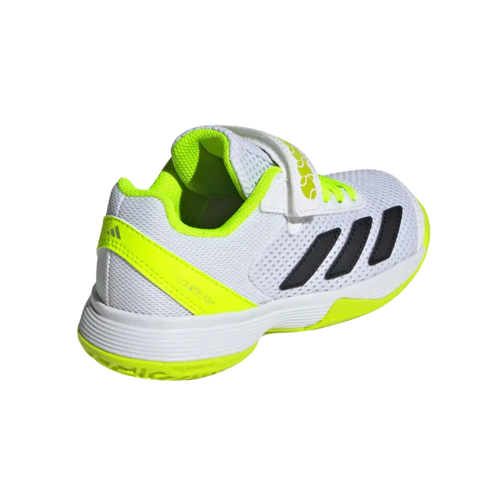 Chaussures de padel Adidas Courtflash junior blanc/jaune