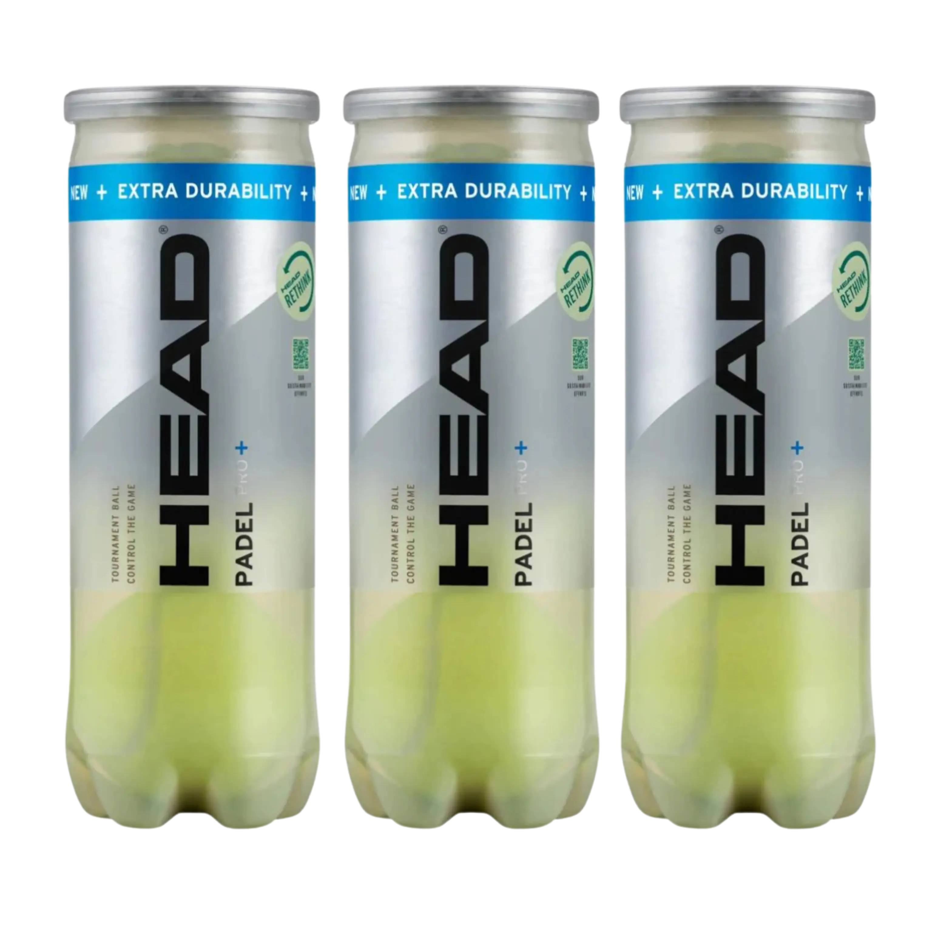 Head - Pack 3 tubes de balles Head Padel Pro+