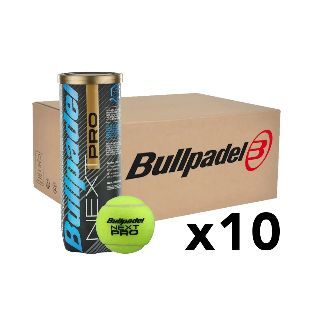 Bullpadel - Pack 10 tubes de balles de padel Bullpadel Next Pro