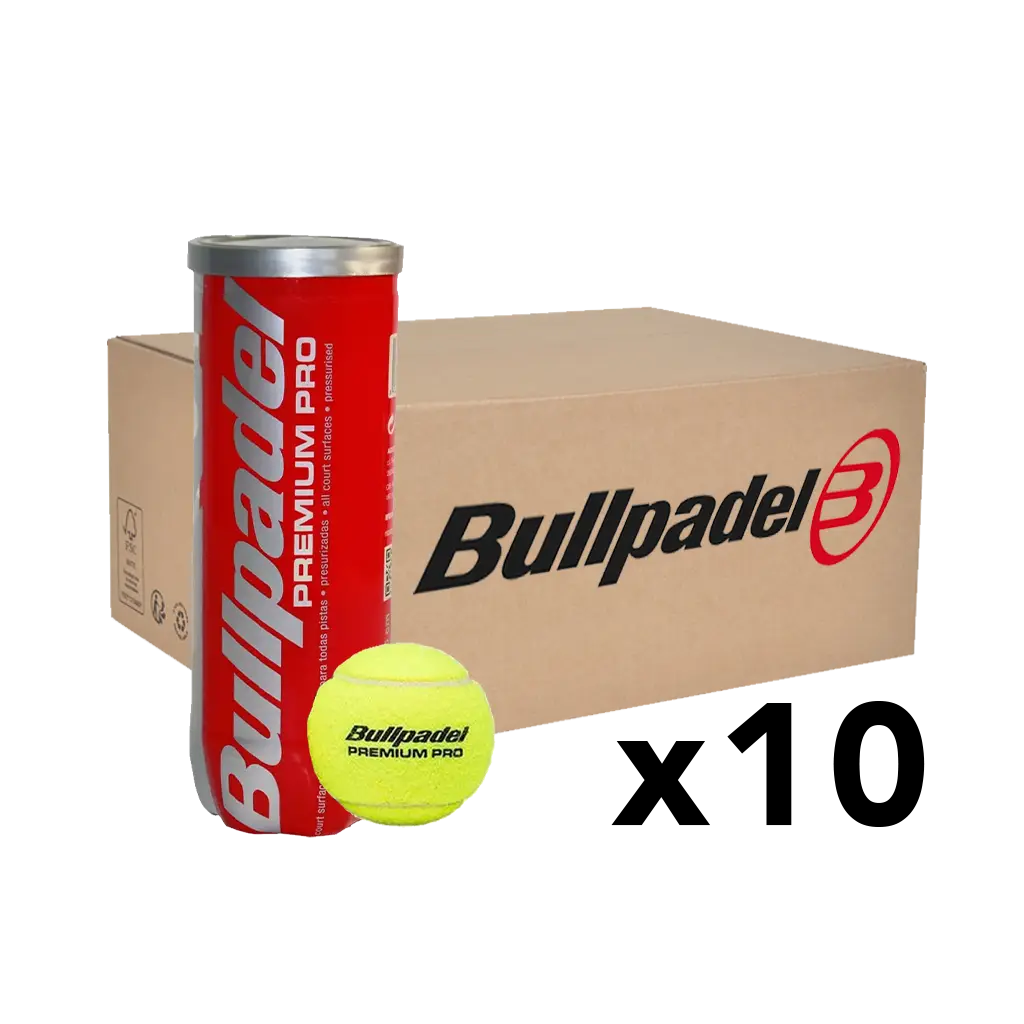 Bullpadel - Pack 10 tubes de balles de padel Bullpadel Premium Pro