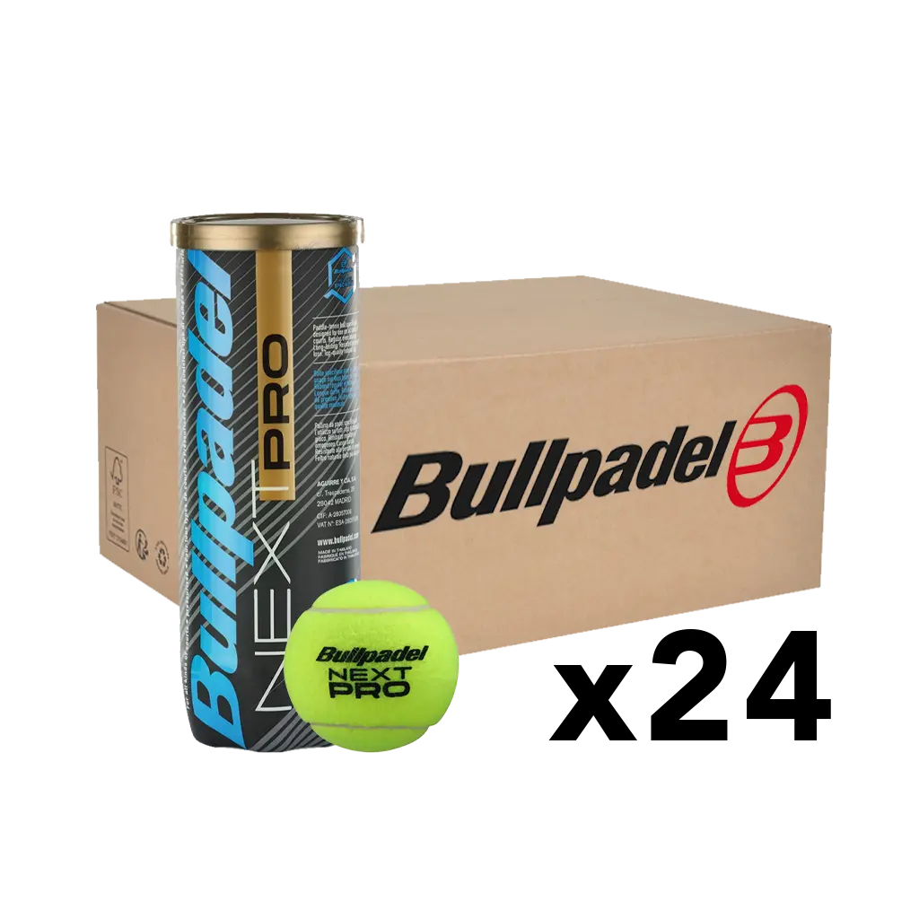 Bullpadel - Carton 24 tubes de balles de padel Bullpadel Next Pro