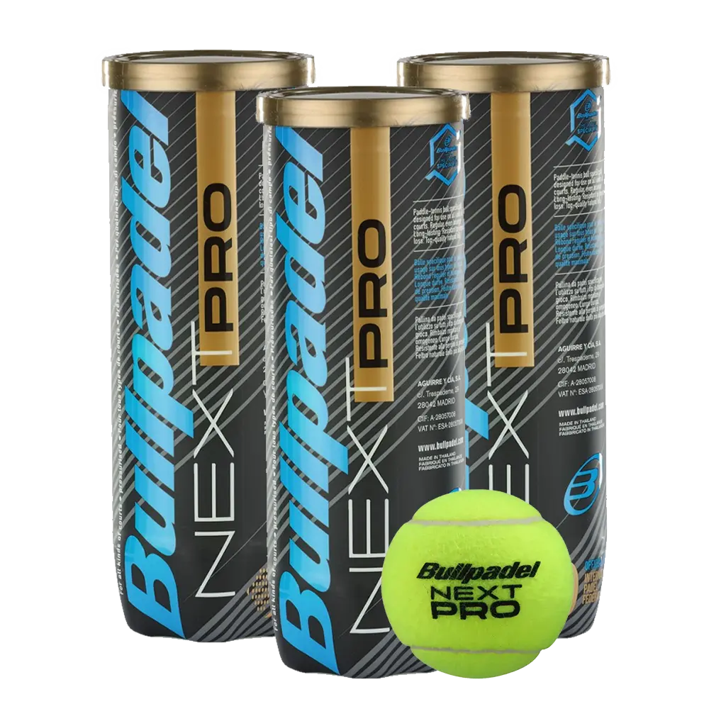 Bullpadel - Pack 3 tubes de balles de padel Bullpadel Next Pro