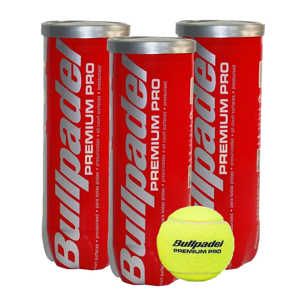 Bullpadel - Pack 3 tubes de balles de padel Bullpadel Premium Pro