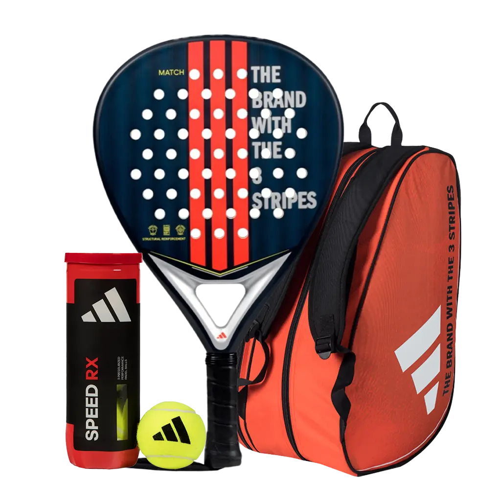 Pack Adidas raquette Match + sac Control + balles Speed RX