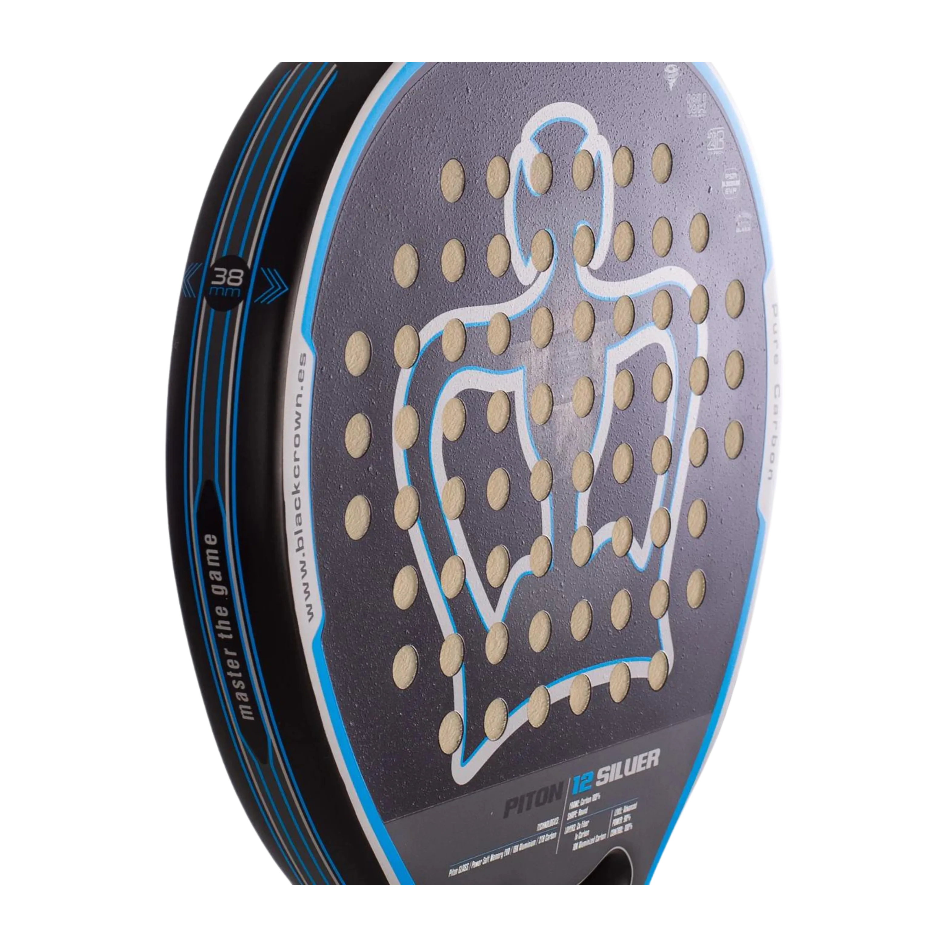 Black Crown - Raquette de padel Piton 12 Silver