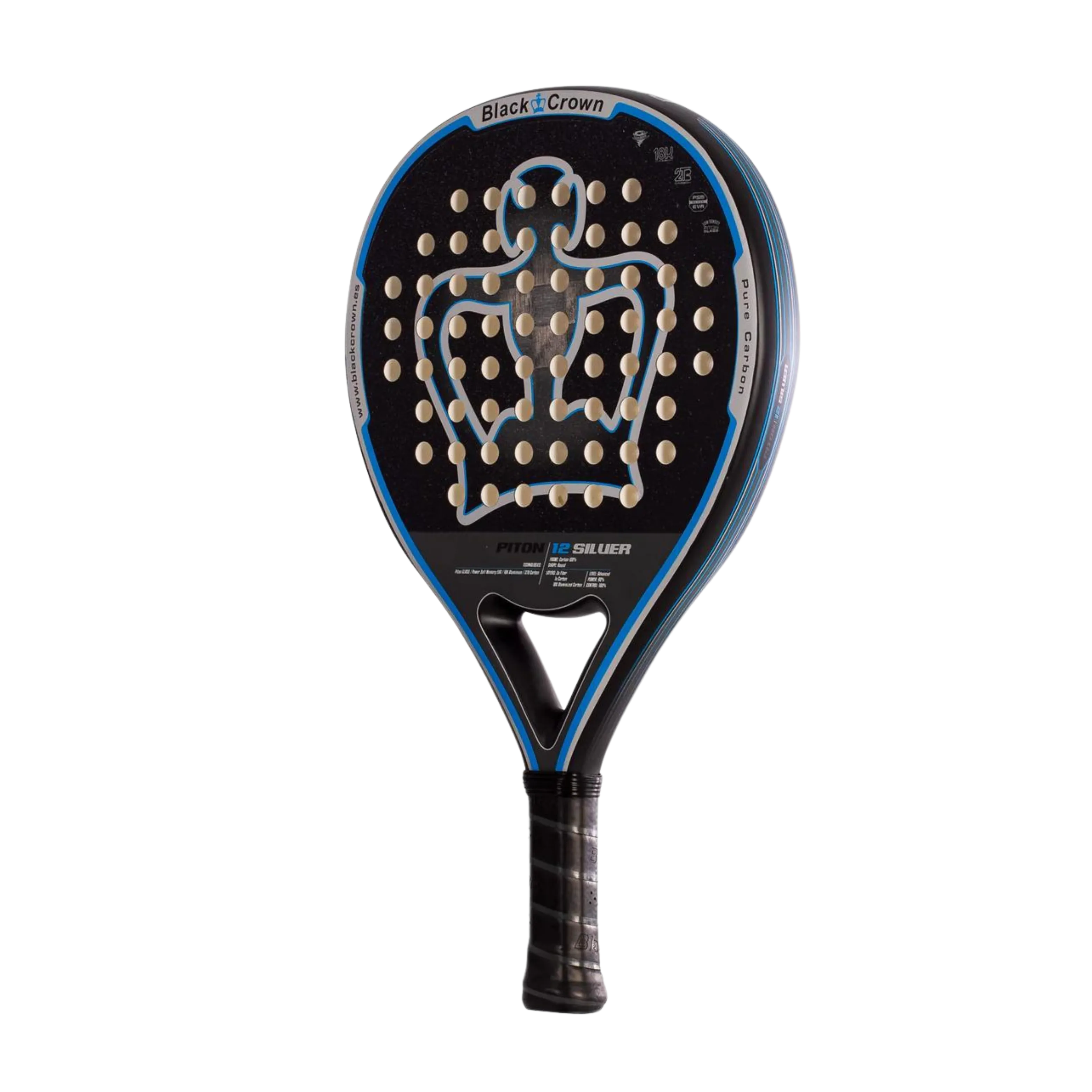 Black Crown - Raquette de padel Piton 12 Silver