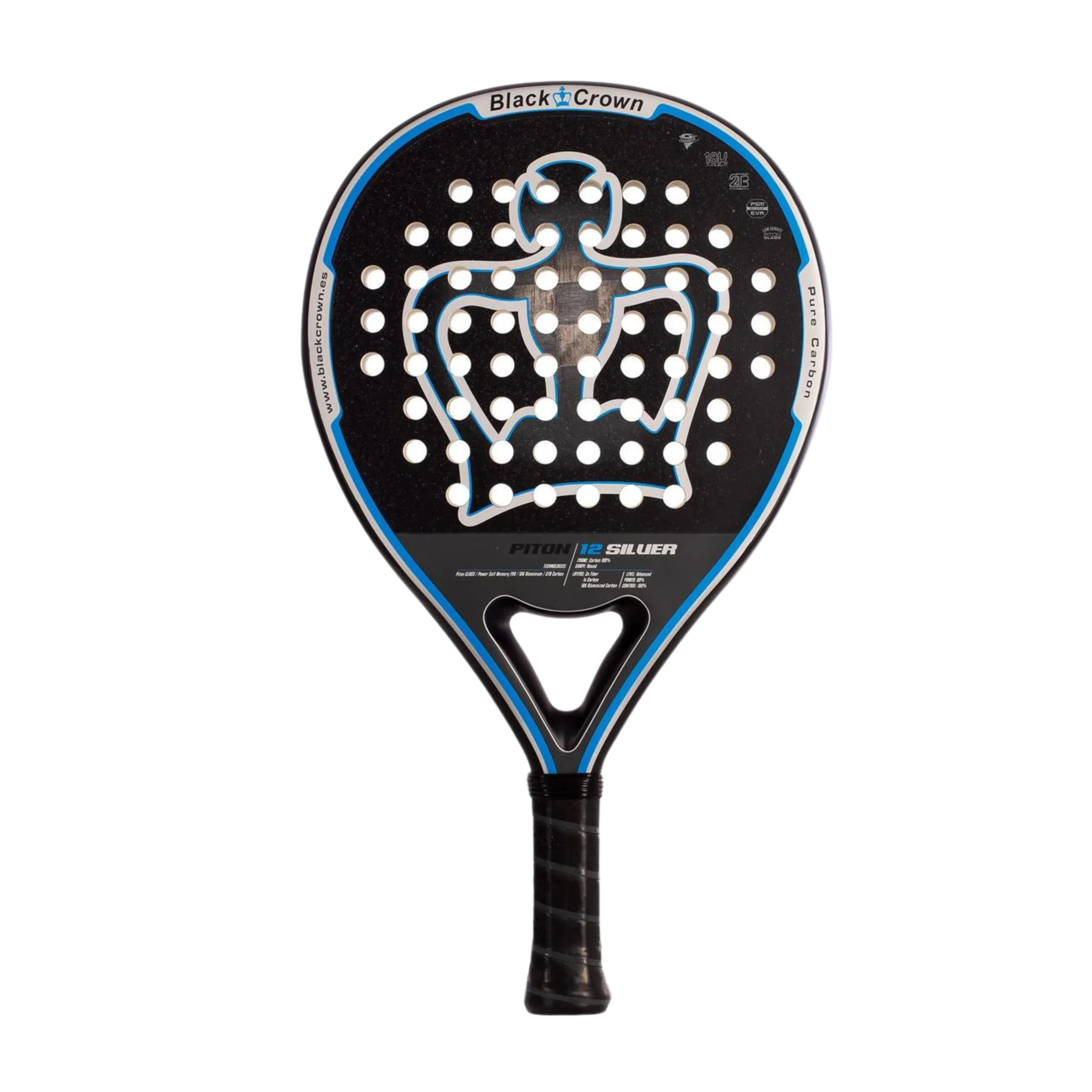 Black Crown - Raquette de padel Piton 12 Silver