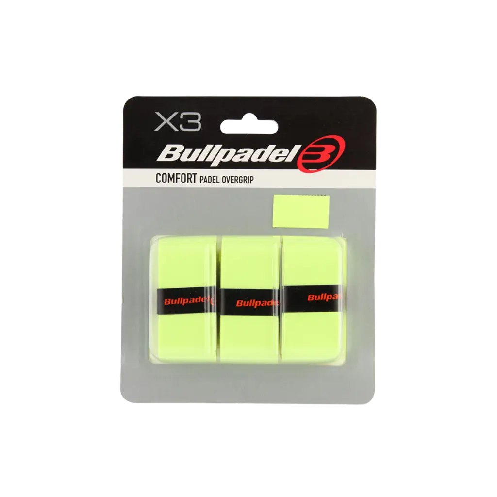 Surgrips de padel Bullpadel Comfort Jaune fluo x3