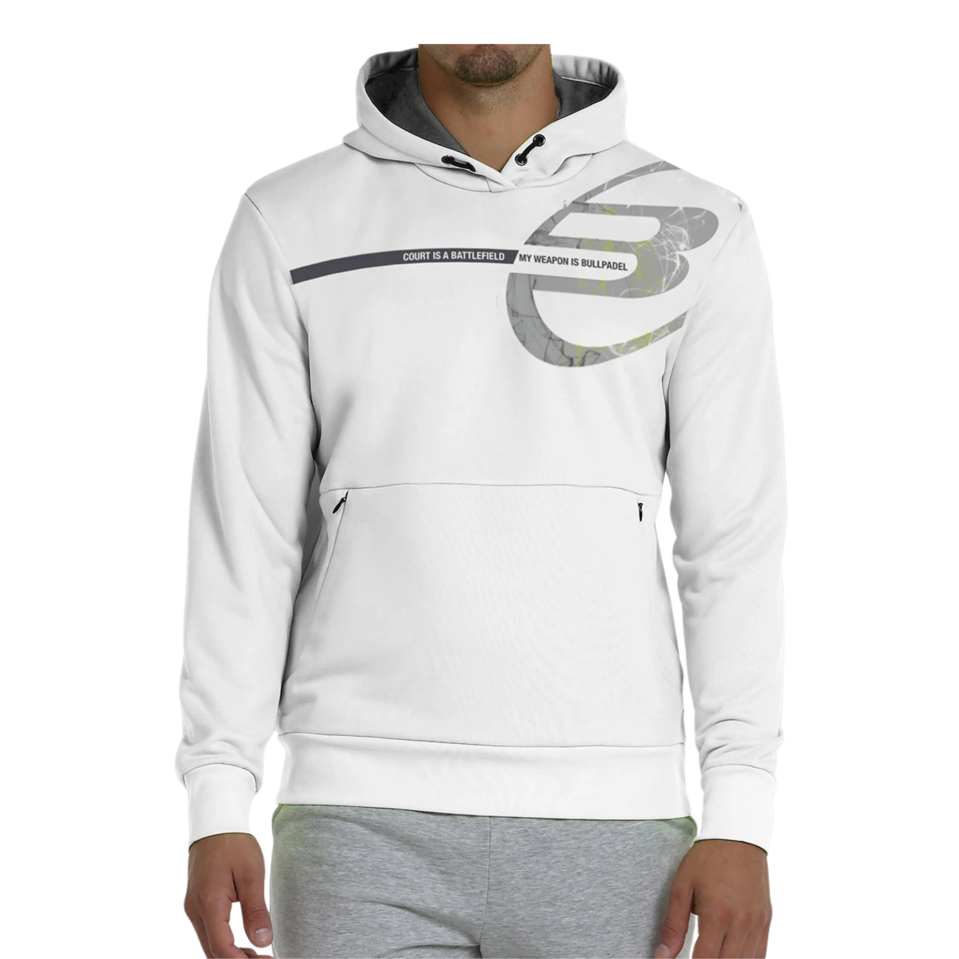 Bullpadel - Sweat de padel Baiona Blanc