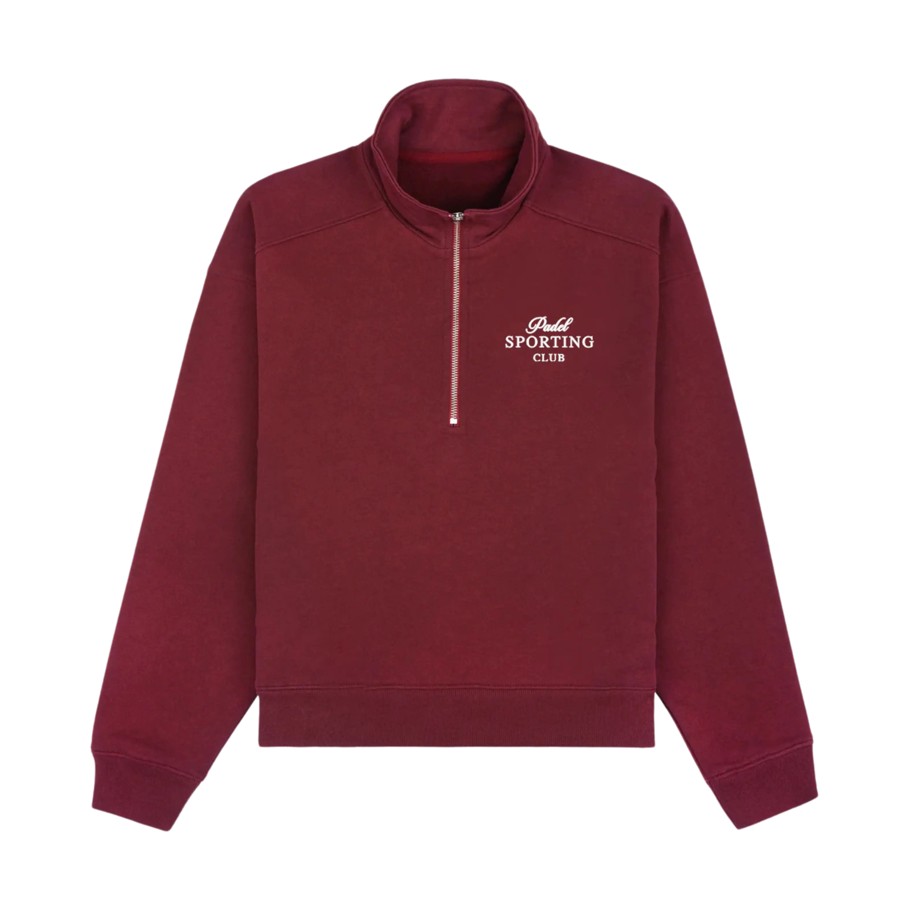 Padel Club - Sweat de padel 1/2 Zip Bordeaux