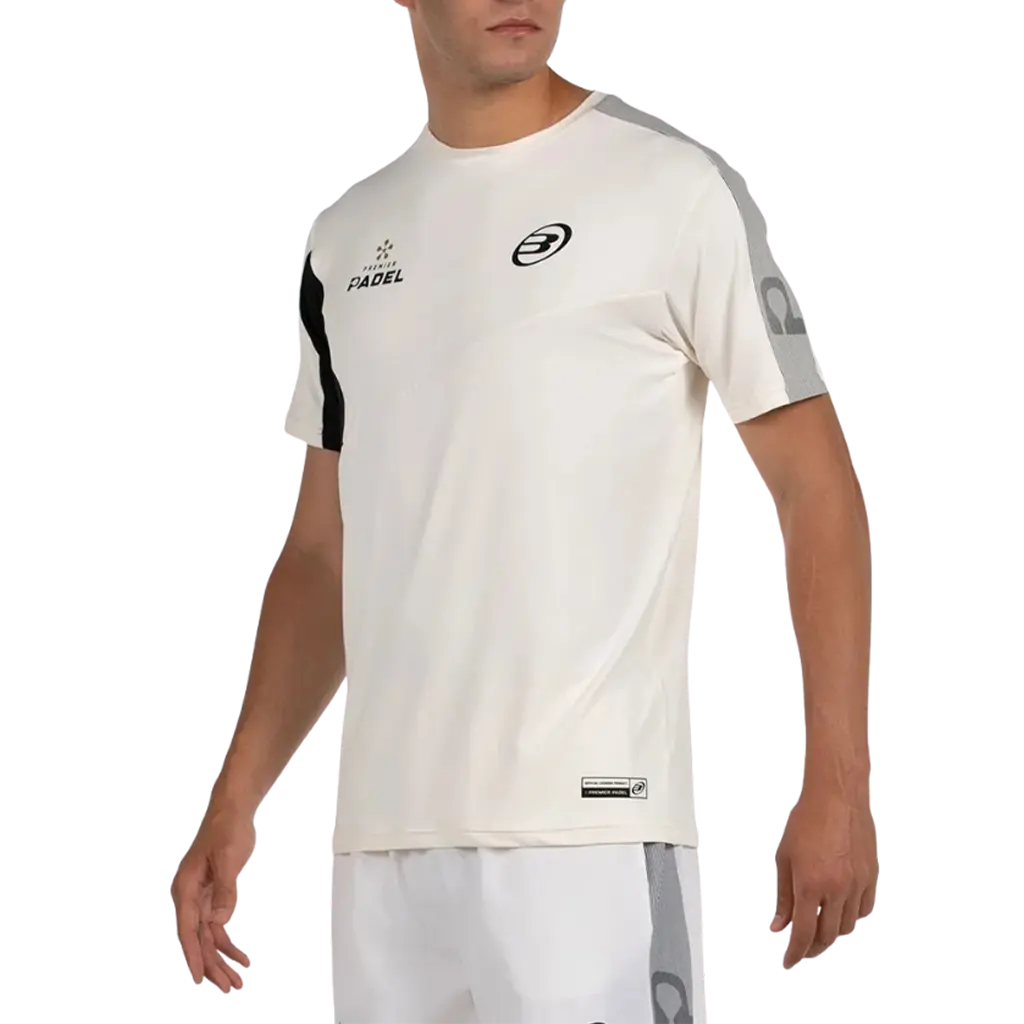 T-Shirt de padel Bullpadel Pocate Ecru