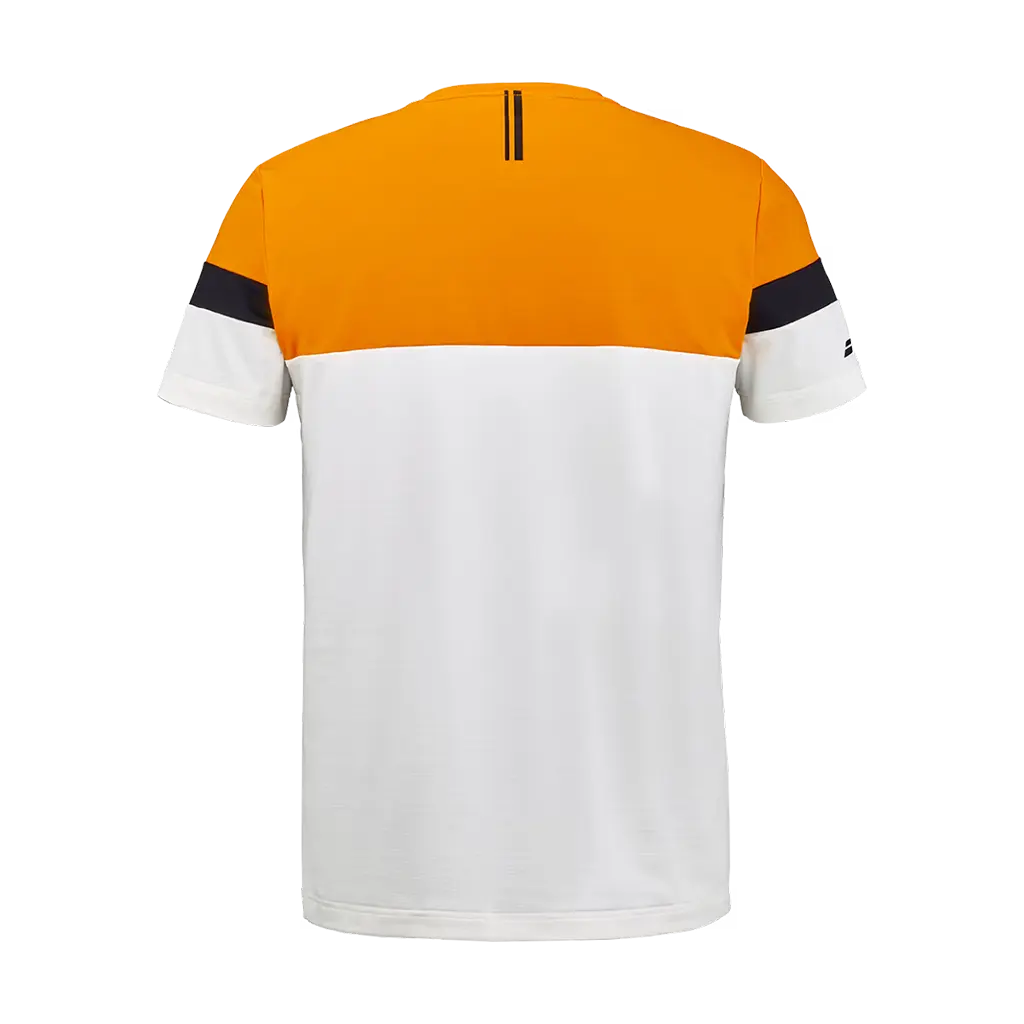 T-shirt de padel Babolat Crew Neck Perf Blanc/Orange