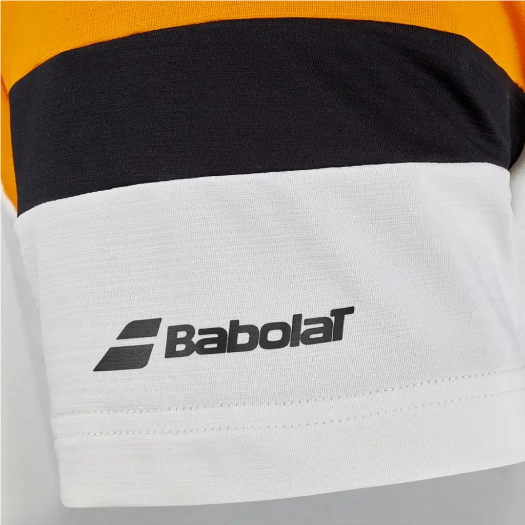 T-shirt de padel Babolat Crew Neck Perf Blanc/Orange