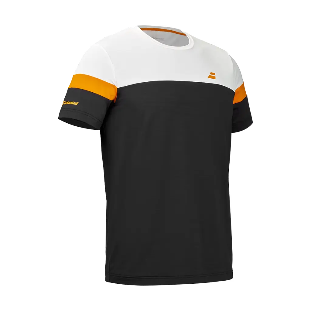T-shirt de padel Babolat Crew Neck Perf Noir/Orange
