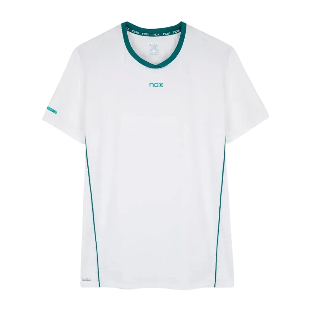 T-Shirt de padel Nox Pro Blanc/Vert