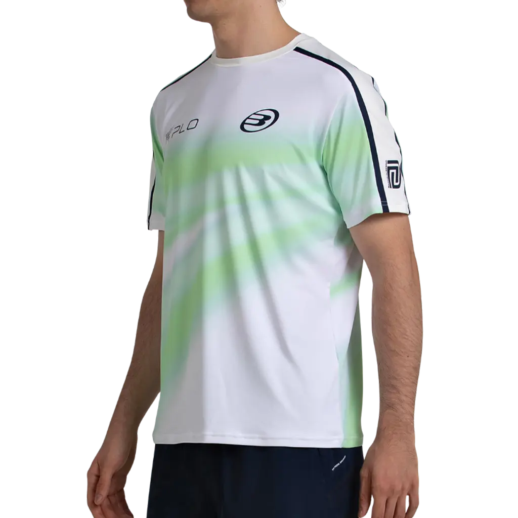 T-shirt de padel Bullpadel Di Nenno Officiel Blanc/Vert 2026