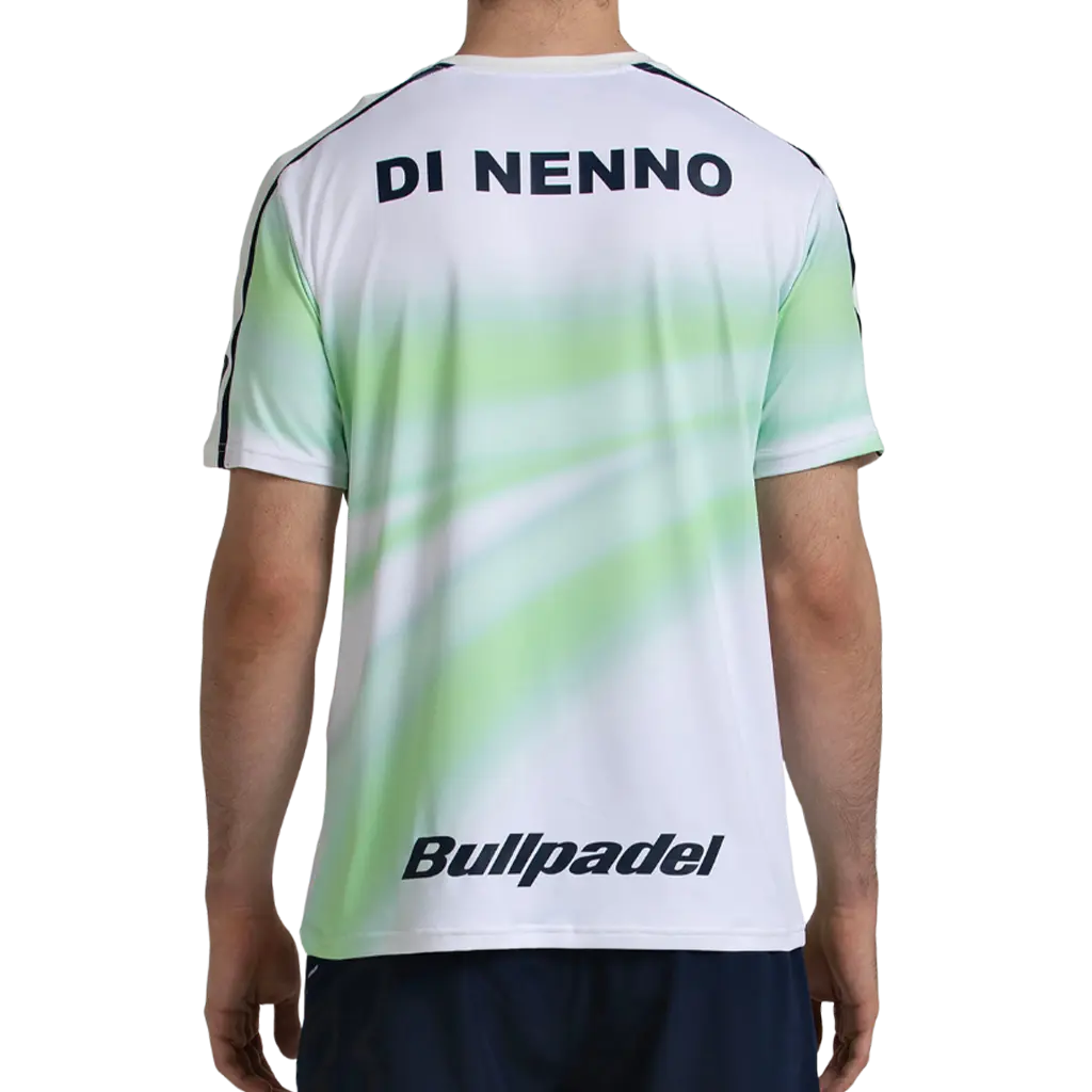 T-shirt de padel Bullpadel Di Nenno Officiel Blanc/Vert 2026