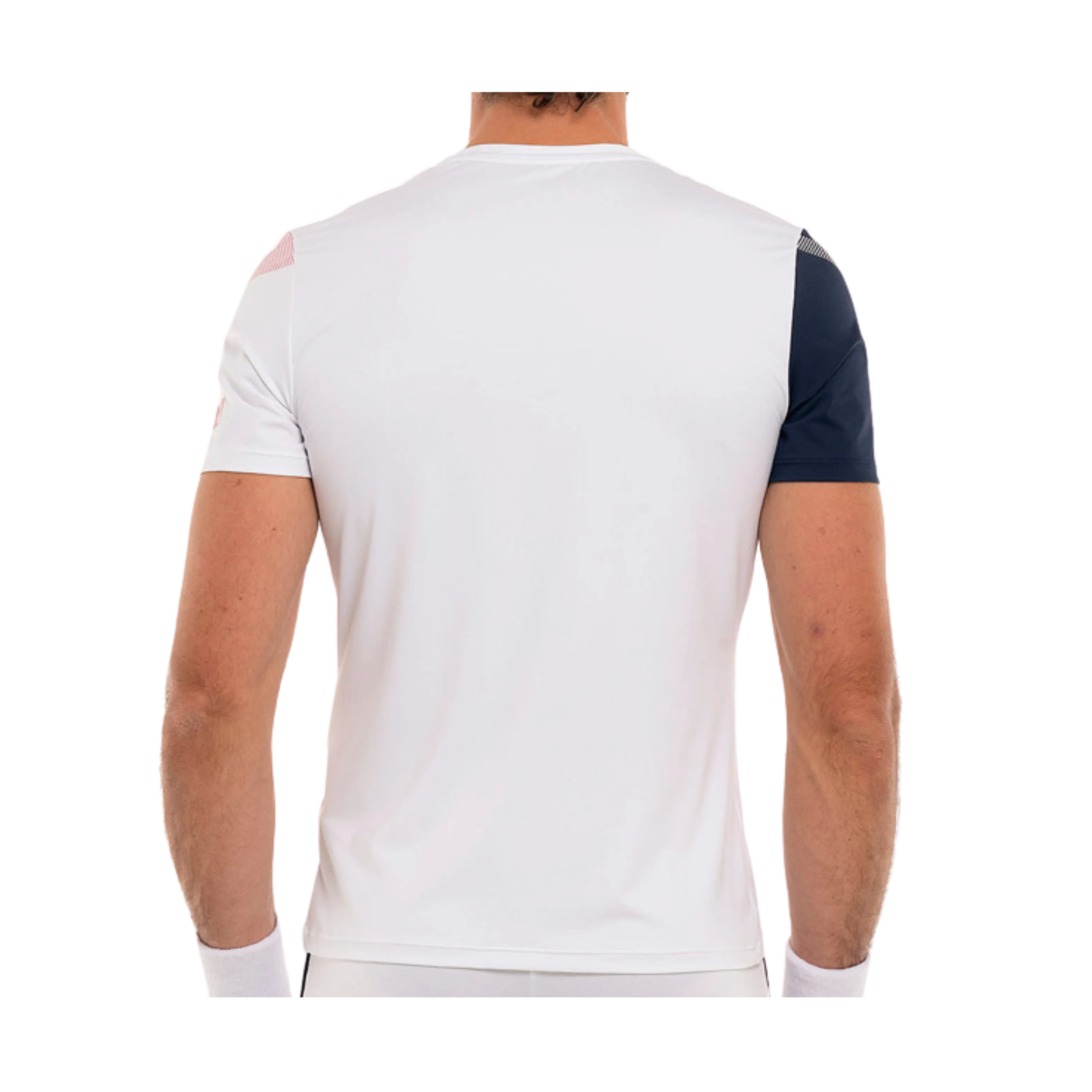 Hyrogen - T-shirt Stripes Tech Blanc