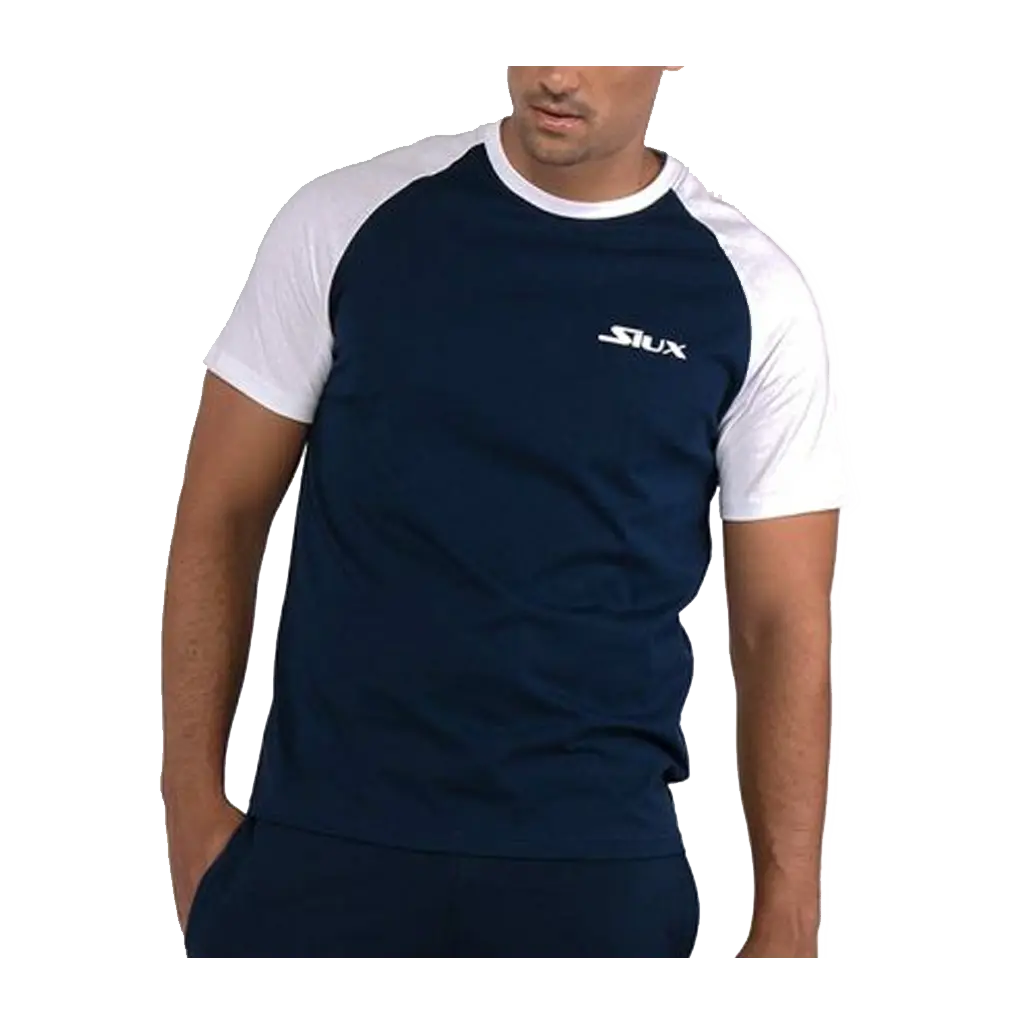 Siux - T-shirt de padel Comber Marine/Blanc