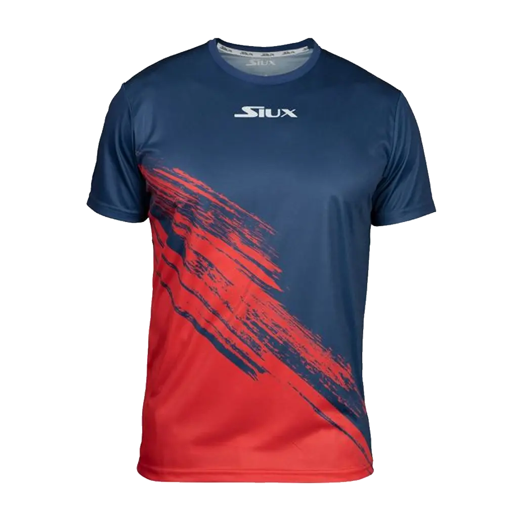 Siux - T-shirt de padel Giorgio Bleu/Rouge