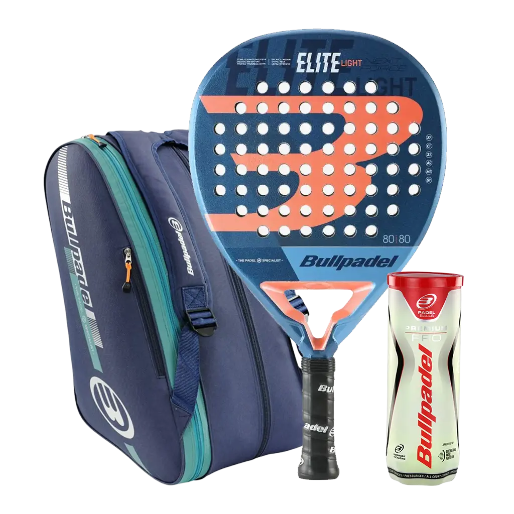 Pack Bullpadel raquette Elite Light Women + sac Bullpadel Tour + balles Bullpadel  Premium Pro
