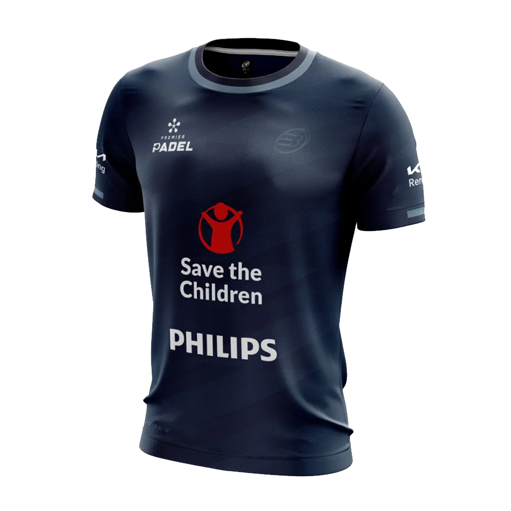 T-shirt de padel Bullpadel Di Nenno Prior Officiel Bleu Marine